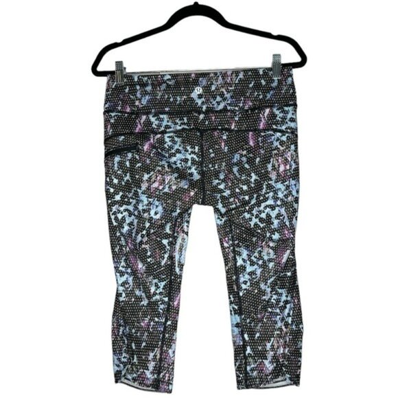 Lululemon Top Speed Cropped Floral Leggings Size 8 - Picture 6 of 16